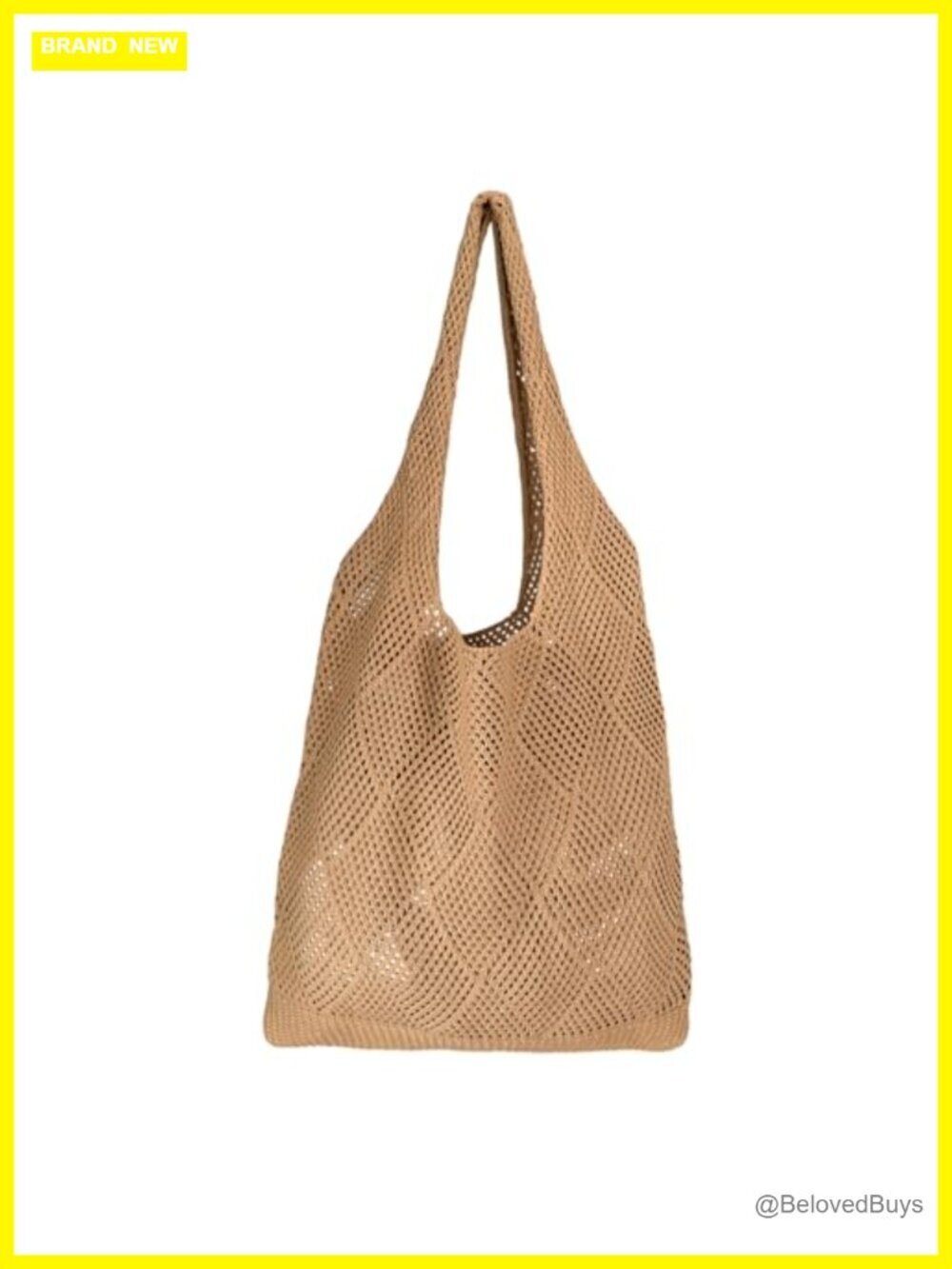 Crochet Mesh Beach Shoulder Bag Tote Knitting Hollow Hobo Handbag for Women